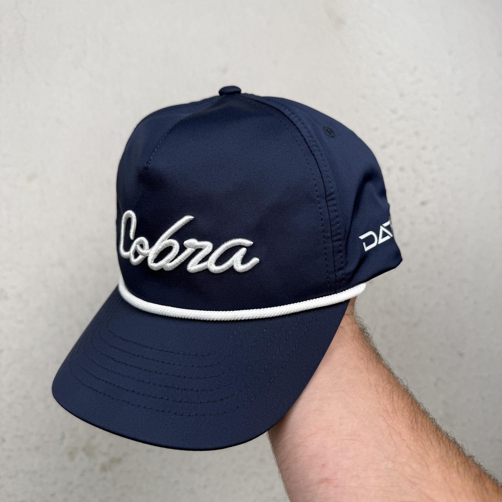 Cobra Dark Speed Hat Cap Snap Back One Size Blue Golf Rope Mens Performance